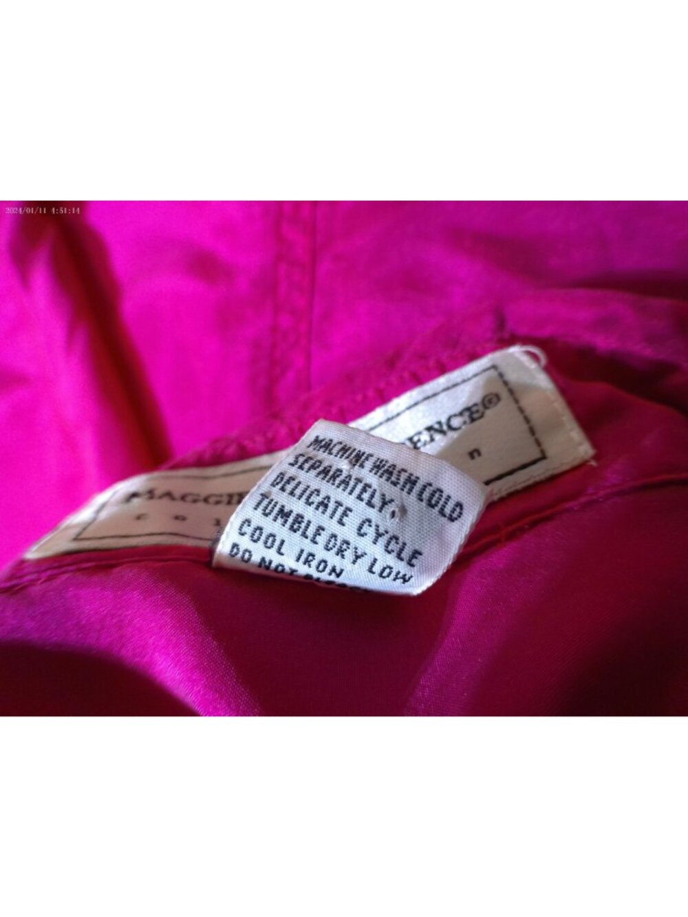 Maggie Lawrence Pink Blouse Silk Small Summer Barbie - Picture 5 of 5